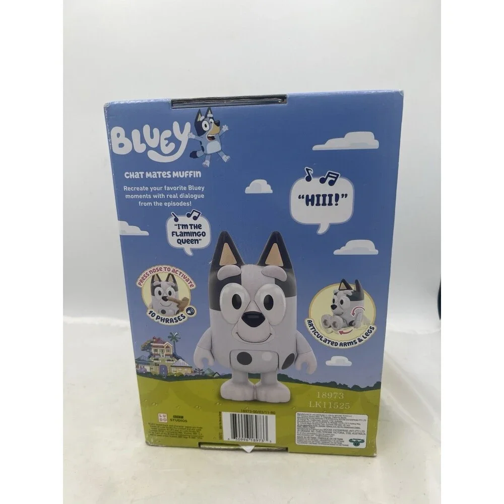 Bluey Chat Mates 3 Pack Bluey Bingo Muffin Talking Figures NEW